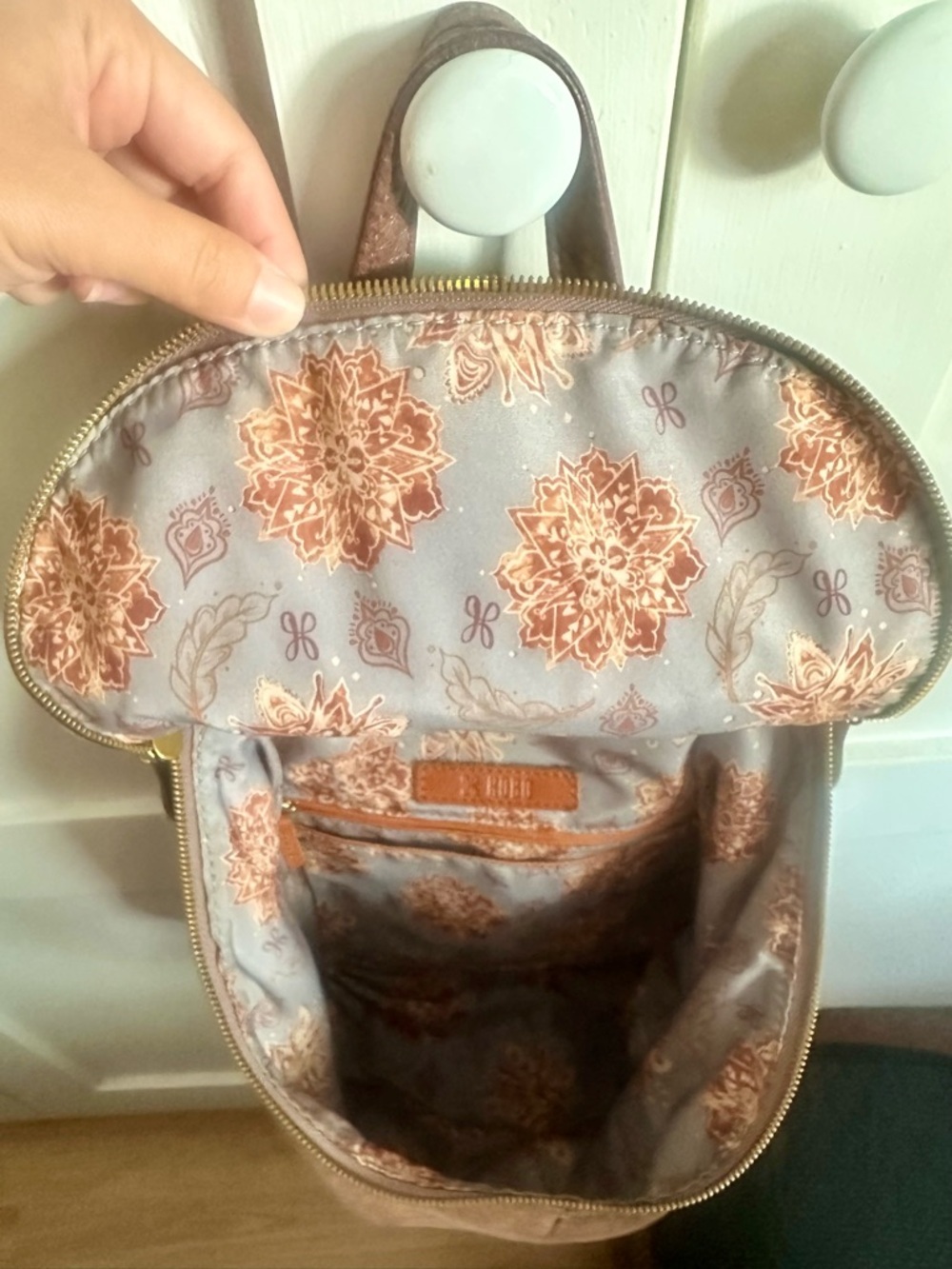 HOBO Brown Leather Mini Backpack - Picture 3 of 3